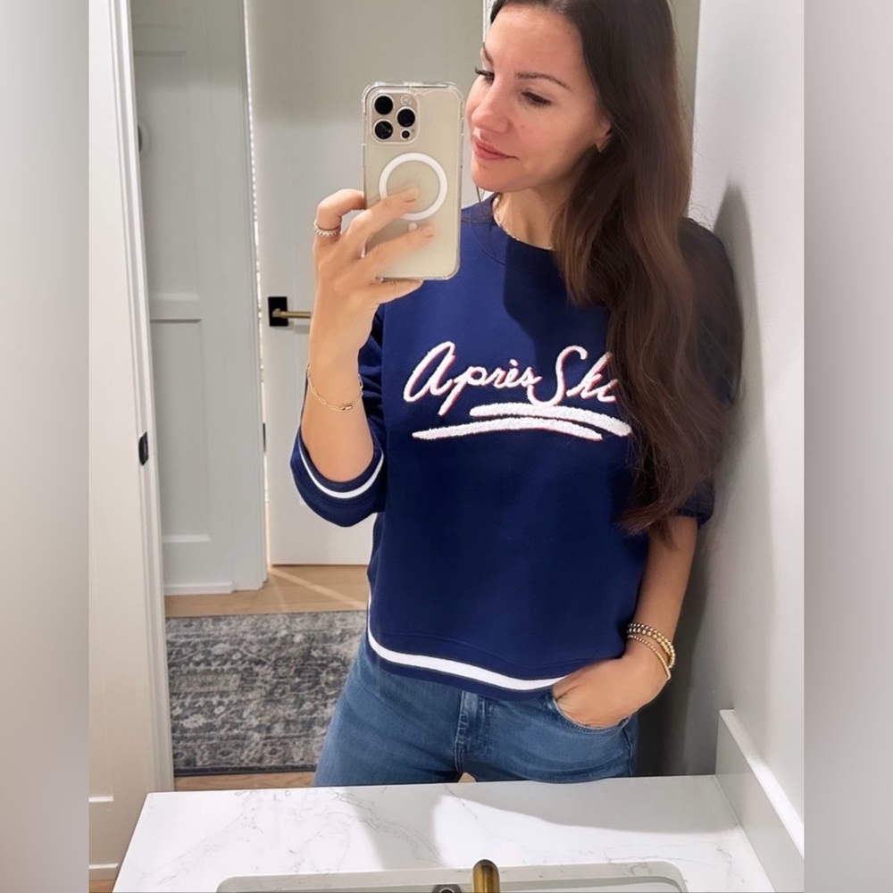 NWT J. Crew Heritage Fleece Après-Ski Graphic Sweatshirt